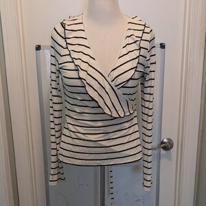 Red Haute Wrap-Front Long Sleeve Top